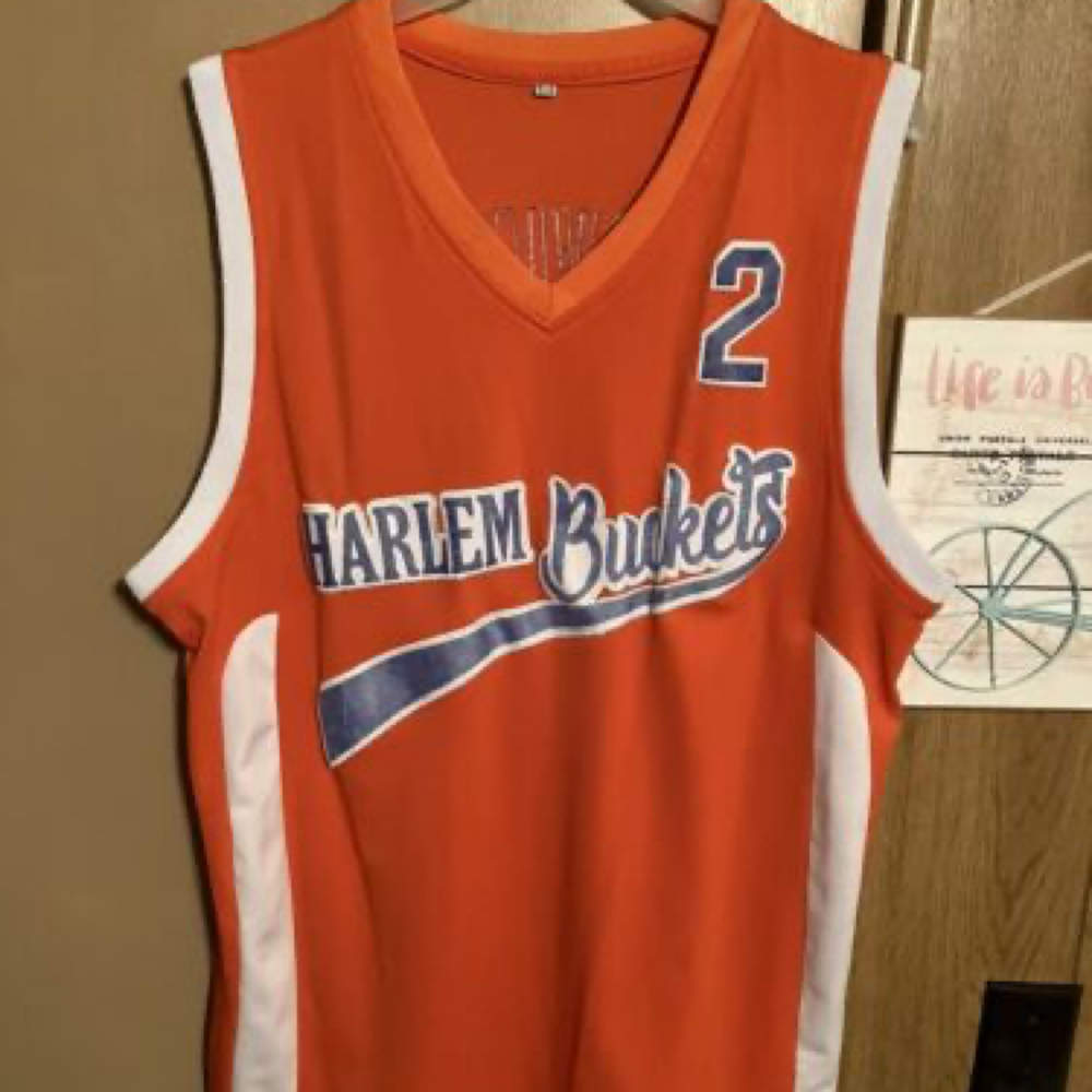 2# KYRIE IRVING Harlem Buckets Men's Basketball Jersey Stitched SIZE XL